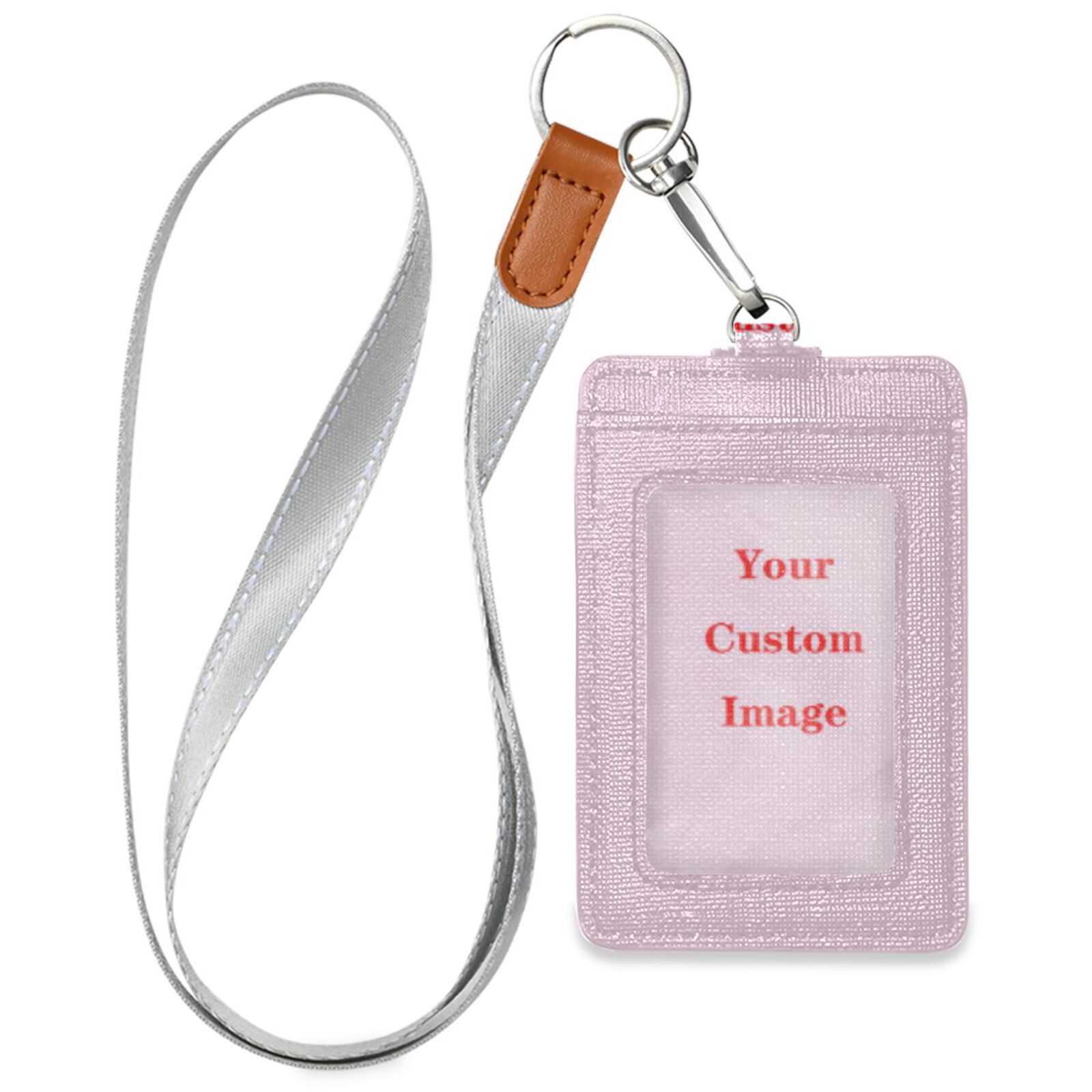 Leatherwork Images - Customized image Leather ID Card Sleeve