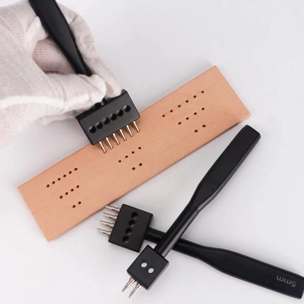 Leather Punch Revolving - Black Prong Punch Tool Set 3pcs
