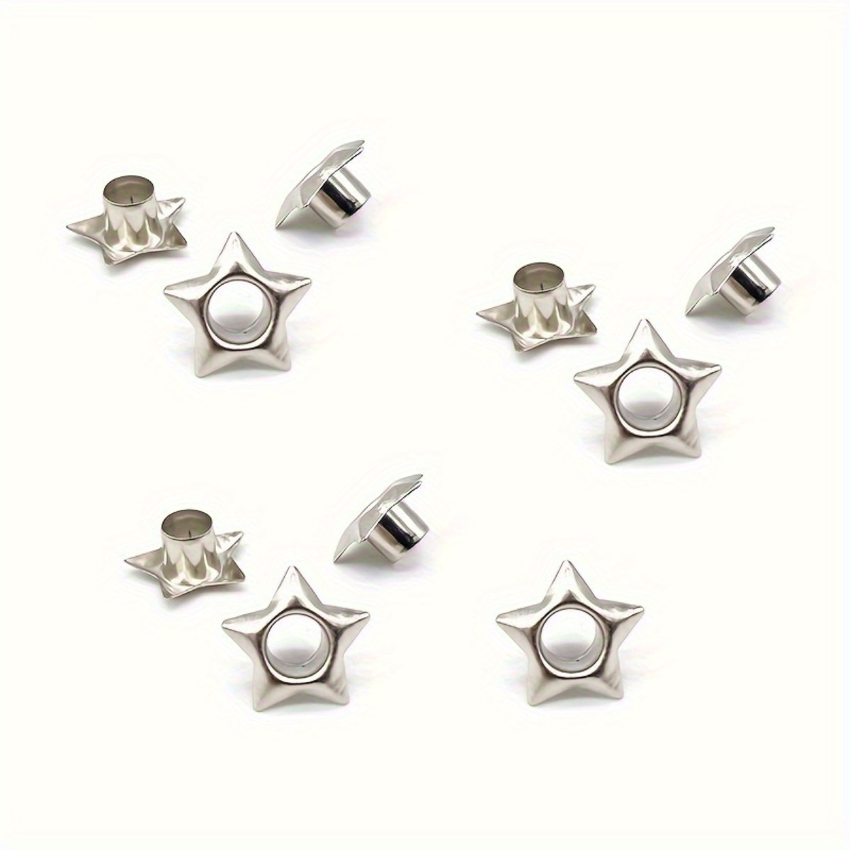 Leatherwork Eyelets - 20PCS Star-shaped Eyelets 5mm Metal Grommets