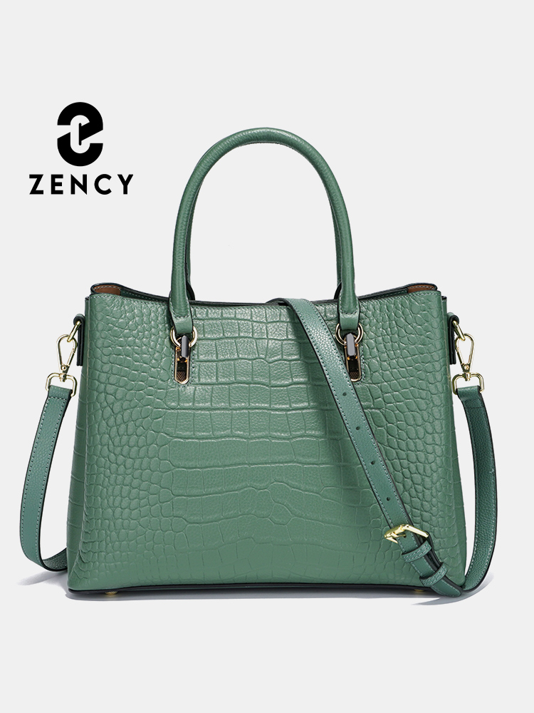 Leather Work Handbags For Women - Zency Women's Genuine Leather Top Handle