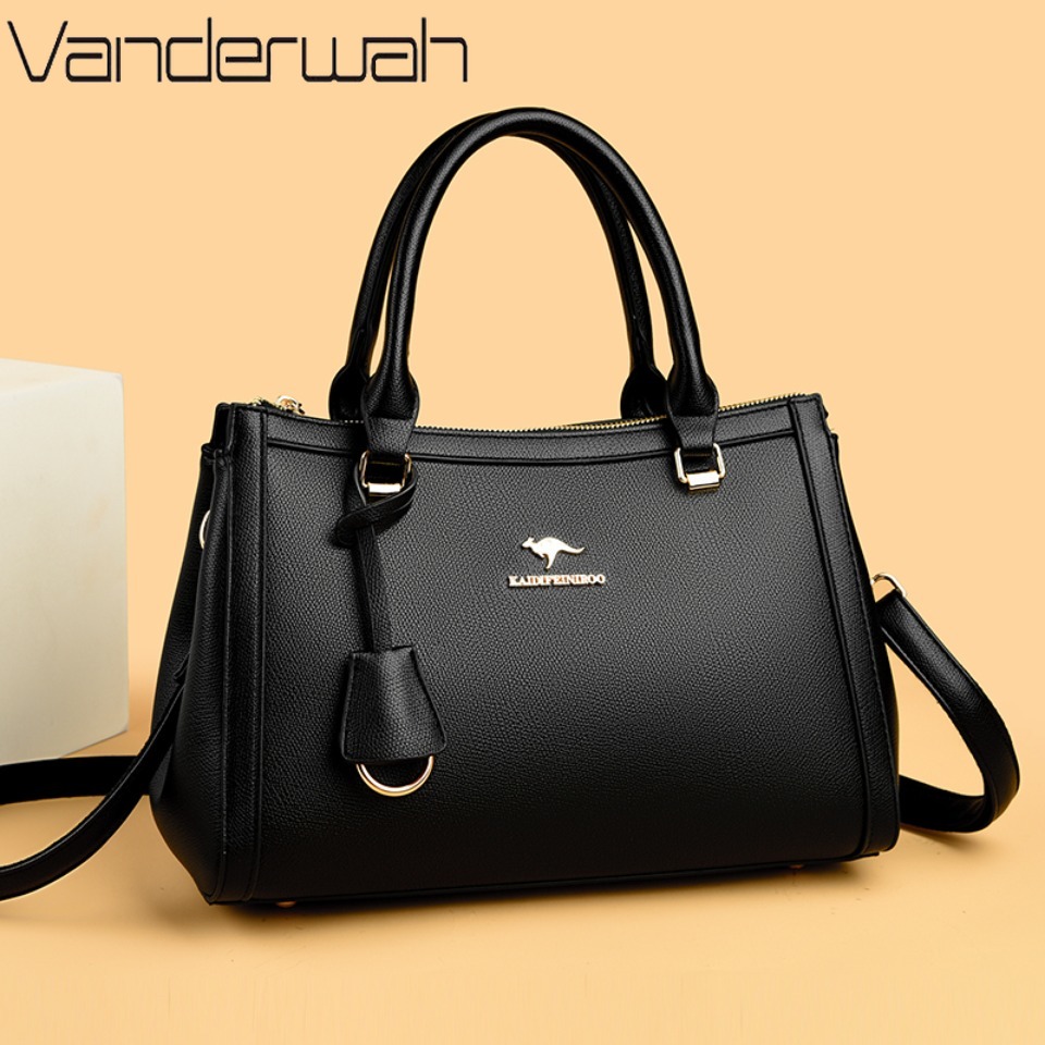 Leather Work Handbags For Women - Kangaroo Brand Soft Pu Leather Shoulder