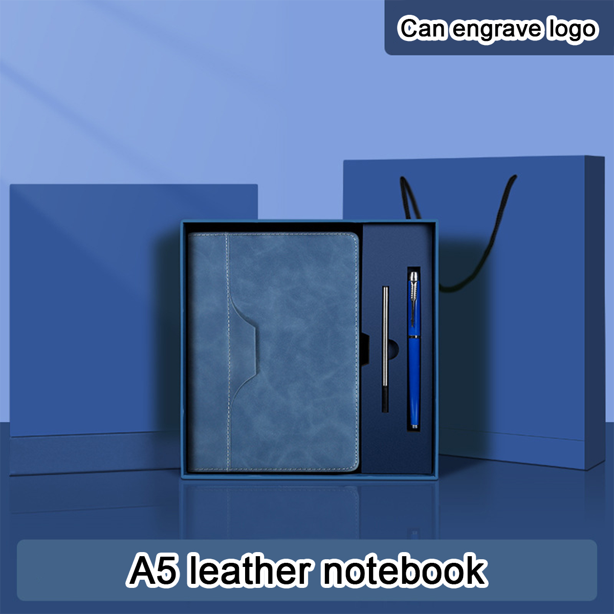 Leatherwork Logo - (Can Engrave Logo) A5 Leather Student