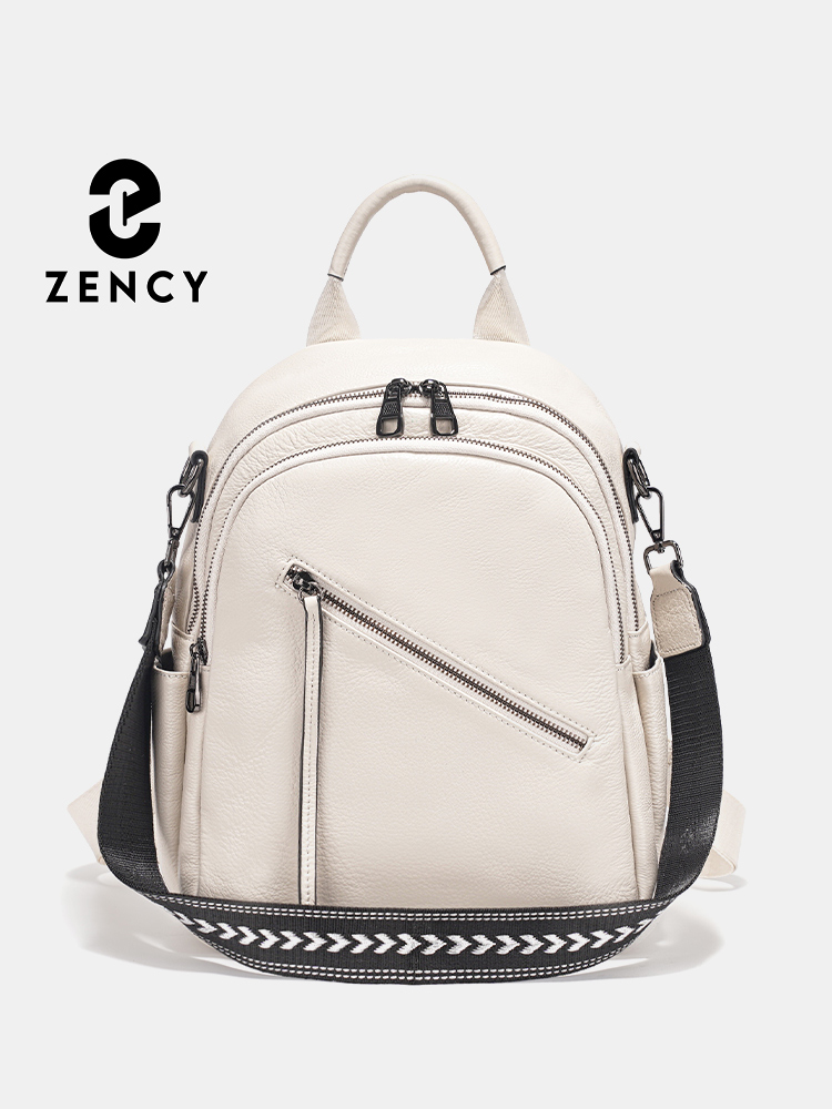Leather Work Rucksack - Zency Women's Genuine Leather Backpack Shoulder