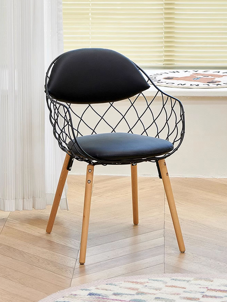 Leatherwork Table - Creative Hollow Backrest Dining Chairs,Furniture Home