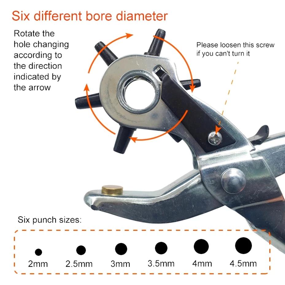 Leather Punch Revolving - 1 Pcs Leather Belt Hole Punch