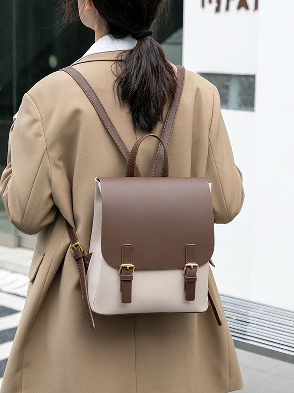 Leather Work Womens Backpack - Fashion Women's Small Backpack Purse -
