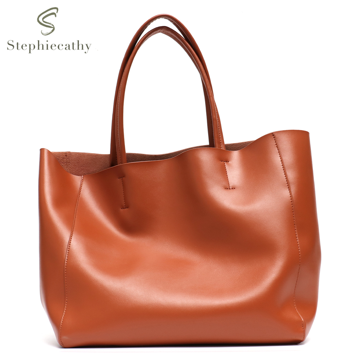 Leather Work Handbags For Women - Minimalist Big Tote Bag Women Fashionable
