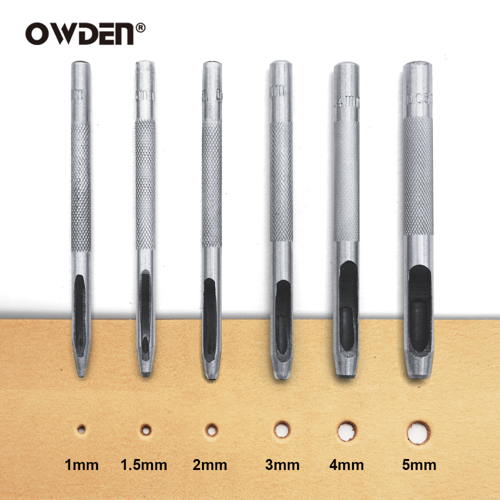 Leatherwork Punching Tool - 6pcs Leather Hole Punching Tools Steel