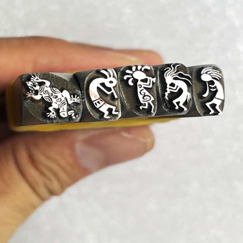 Leatherwork Punching Tool - Indian Logo Design Metal Stamping Tool