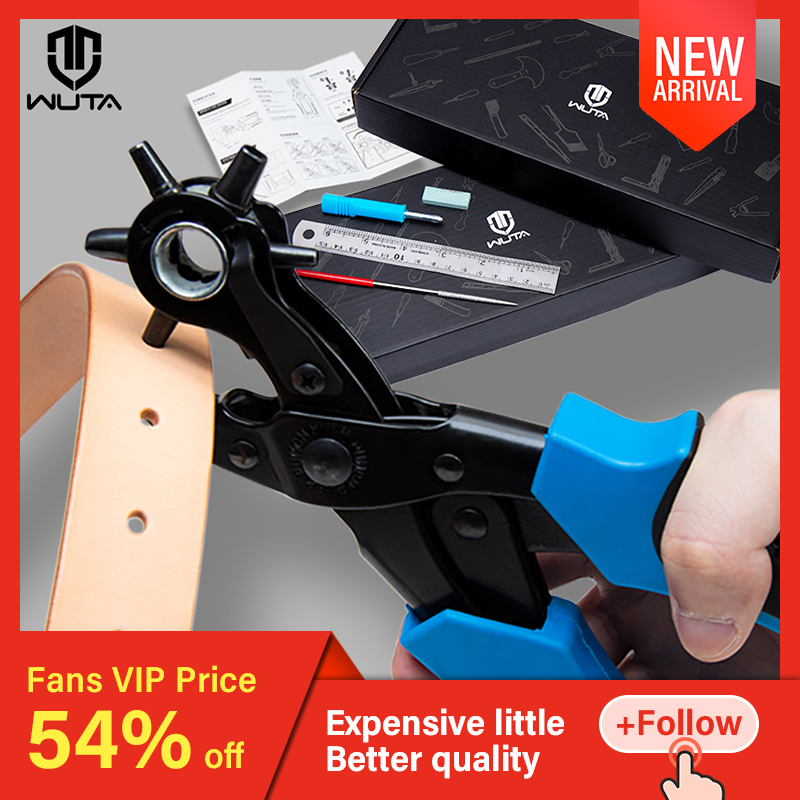 Leather Punch Revolving - WUTA Revolving Leather Belt Hole Punch