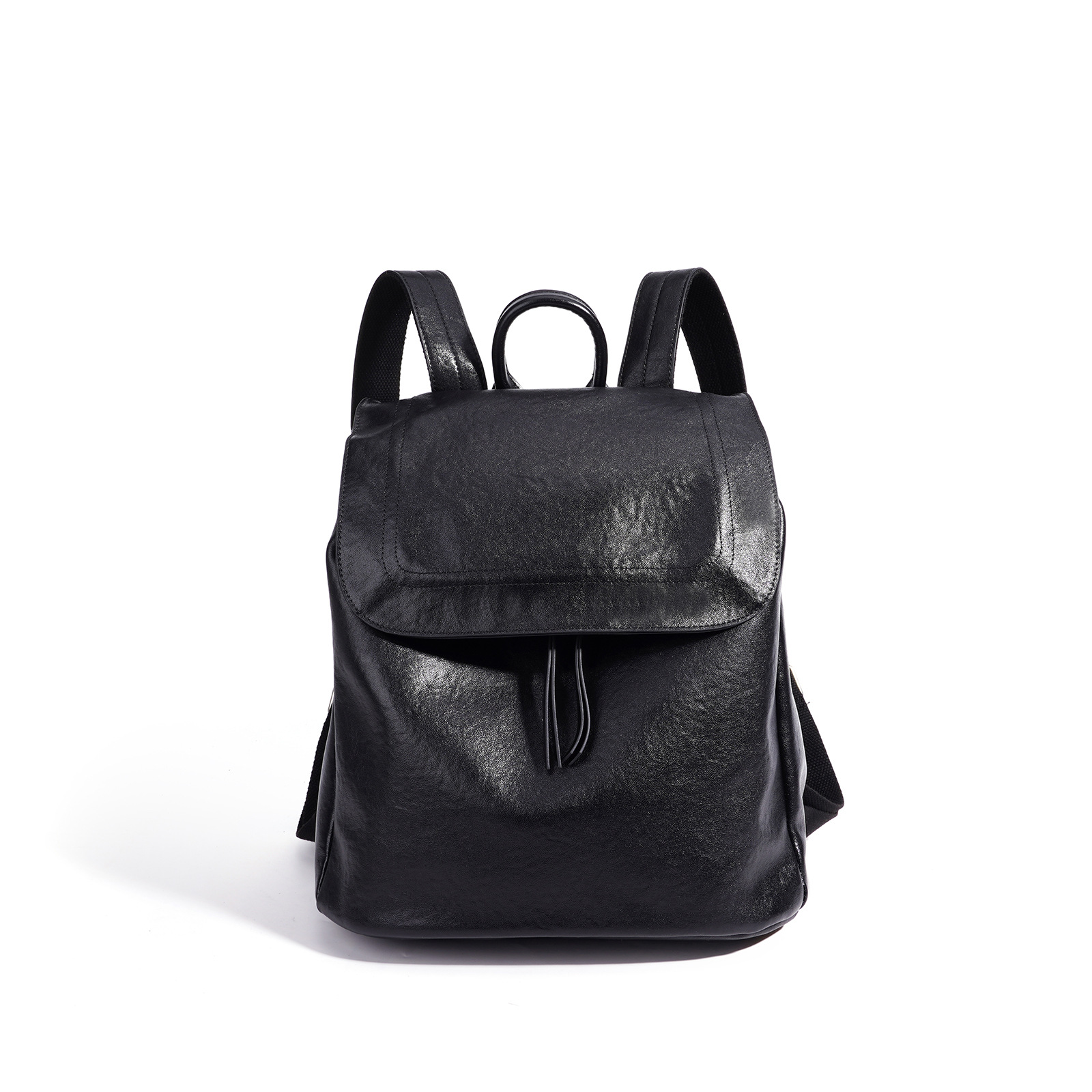 Leather Work Rucksack - Top-Grain Vegetable Tanned Cowhide Backpack Women