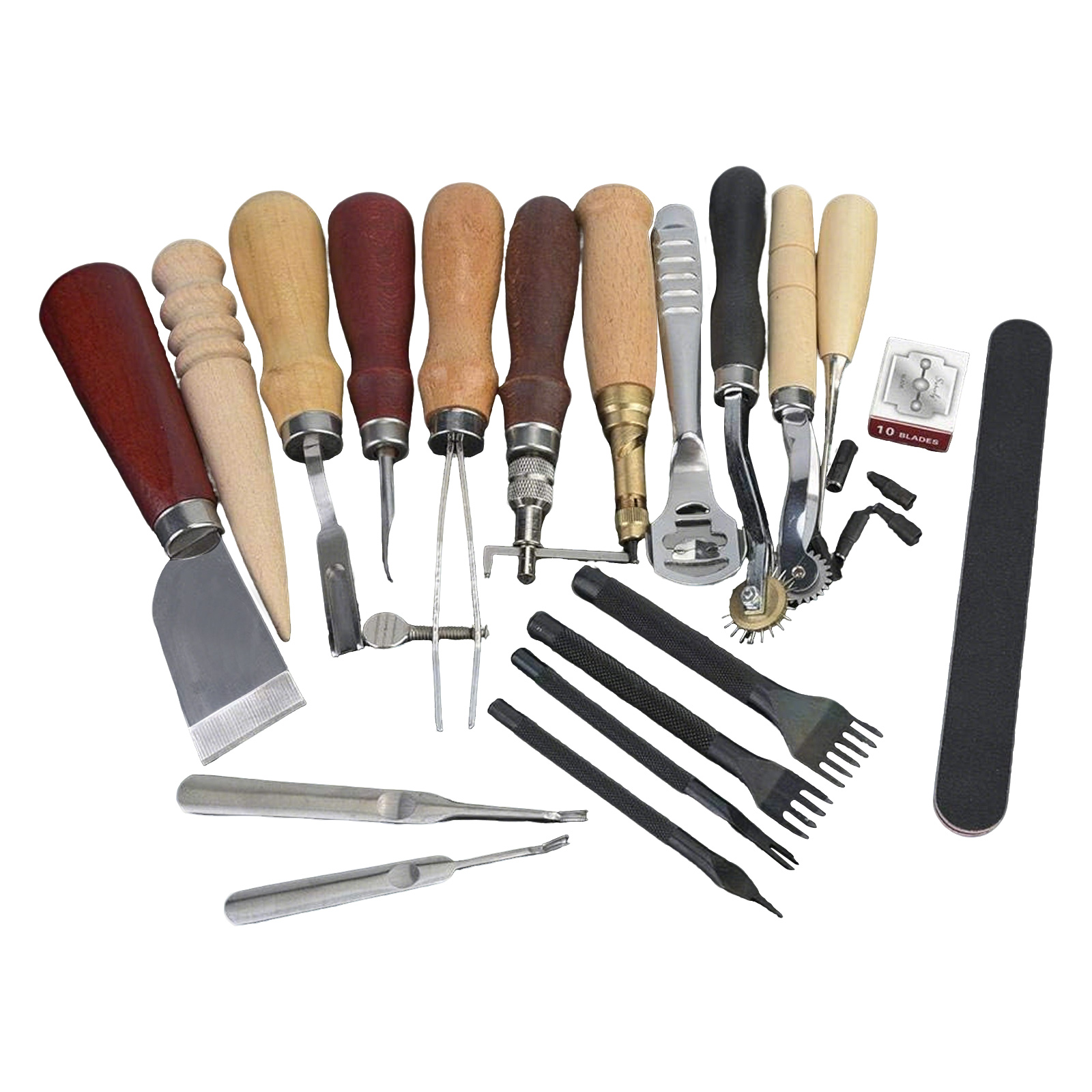 Leatherwork Punching Tool - Leather Tools, 19 Pcs Leather Craft