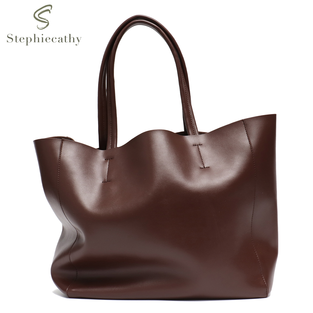Leather Work Handbags For Women - Large Capacity Tote Handbag for Women