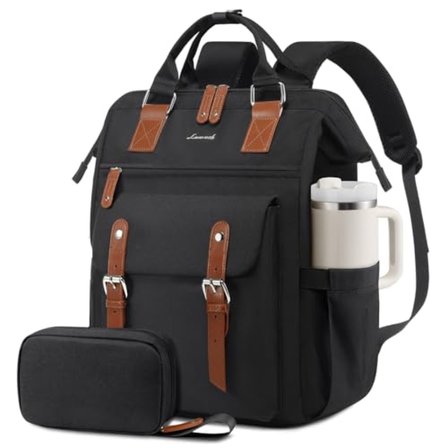 Leather Work Womens Backpack - Laptop Backpack for Women, Teacher Nurse