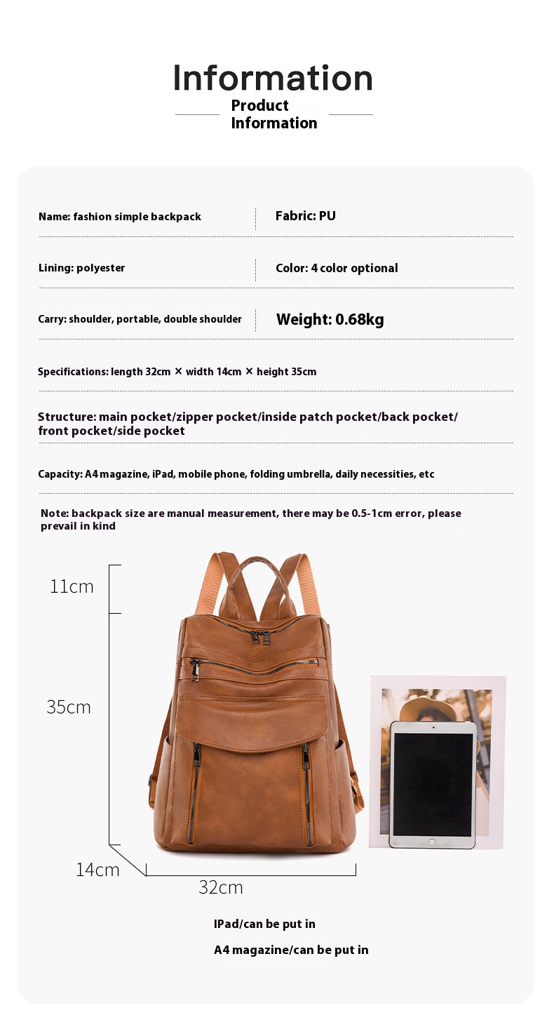 New Arrival Leather Laptop PU  - огляд і ціна Leather Work Womens Backpack