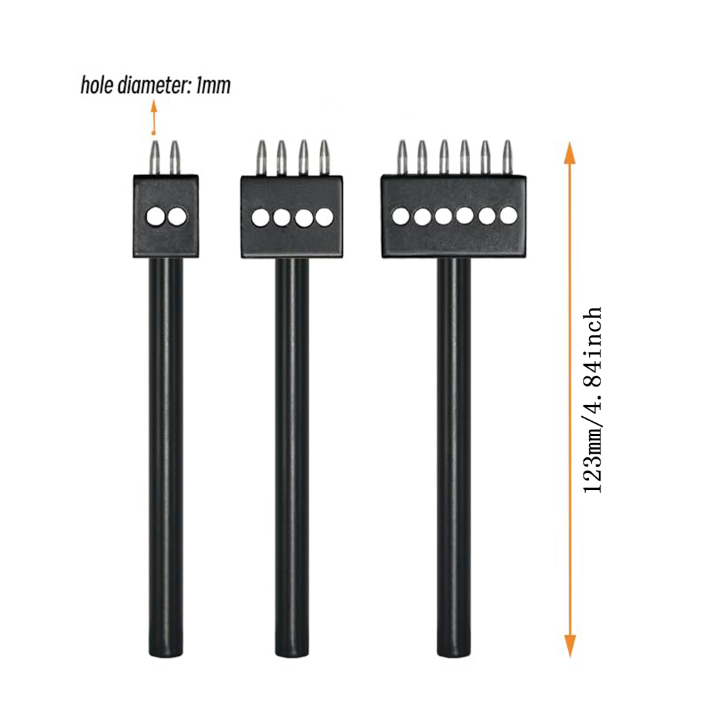 Black Prong Punch Tool Set 3pc - огляд і ціна Leather Punch Revolving