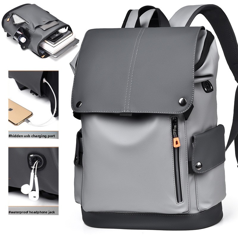 Men's Large Capacity Laptop Ba - огляд і ціна Leather Work Rucksack