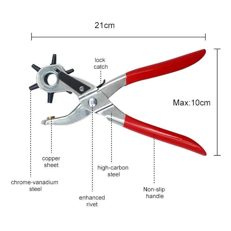Leather Belt Hole Punch Plier  - огляд і ціна Leather Punch Revolving