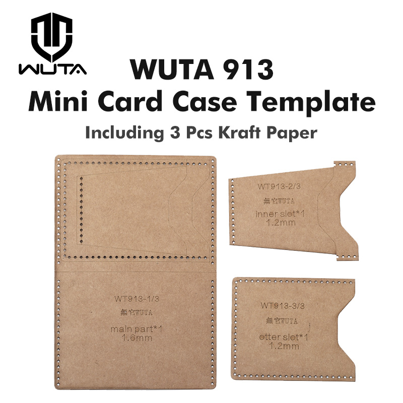 WUTA 913 Mini Card Case Kraft  - огляд і ціна Leatherwork Patterns