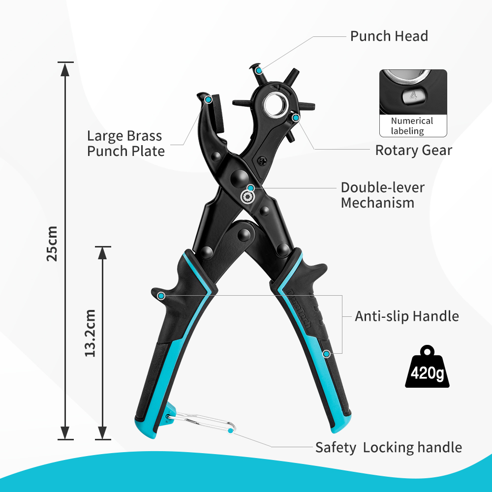 DURATECH 25cm Punching Pliers  - огляд і ціна Leather Punch Revolving