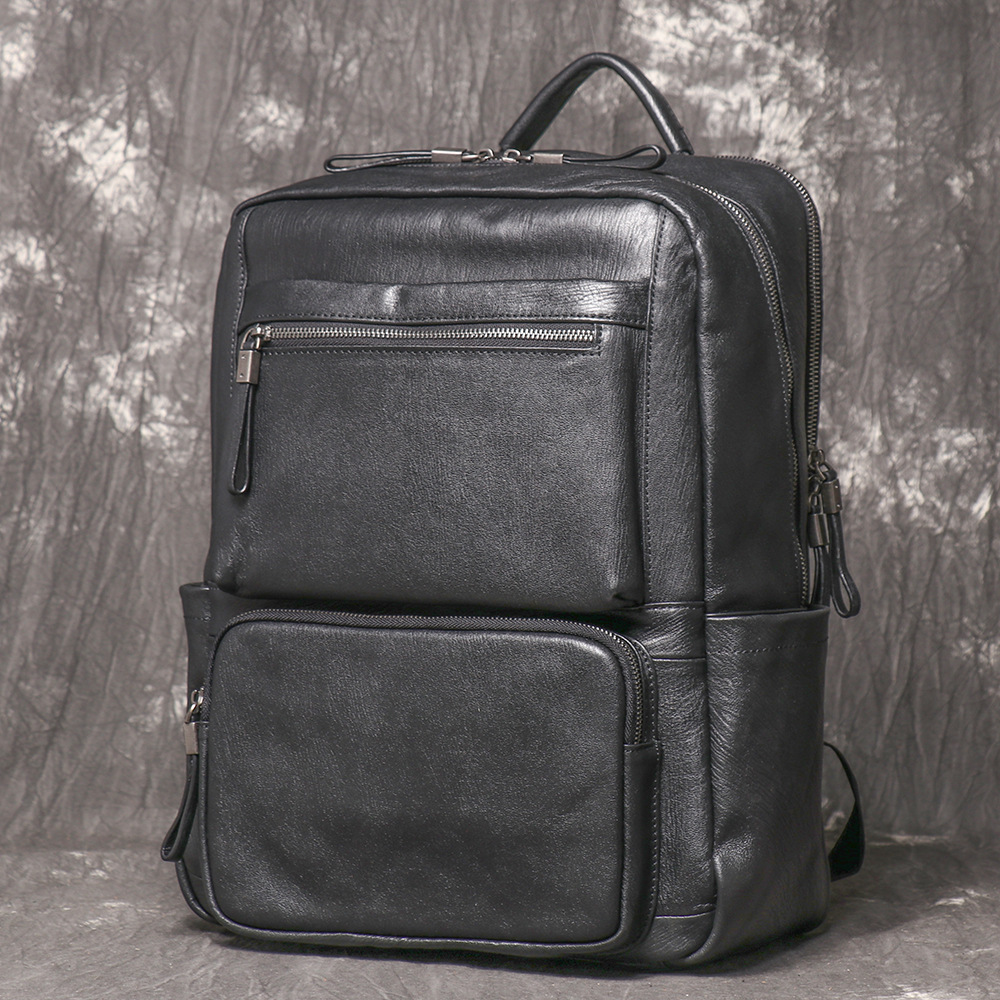 Black Genuine Leather Backpack - огляд і ціна Leather Work Rucksack