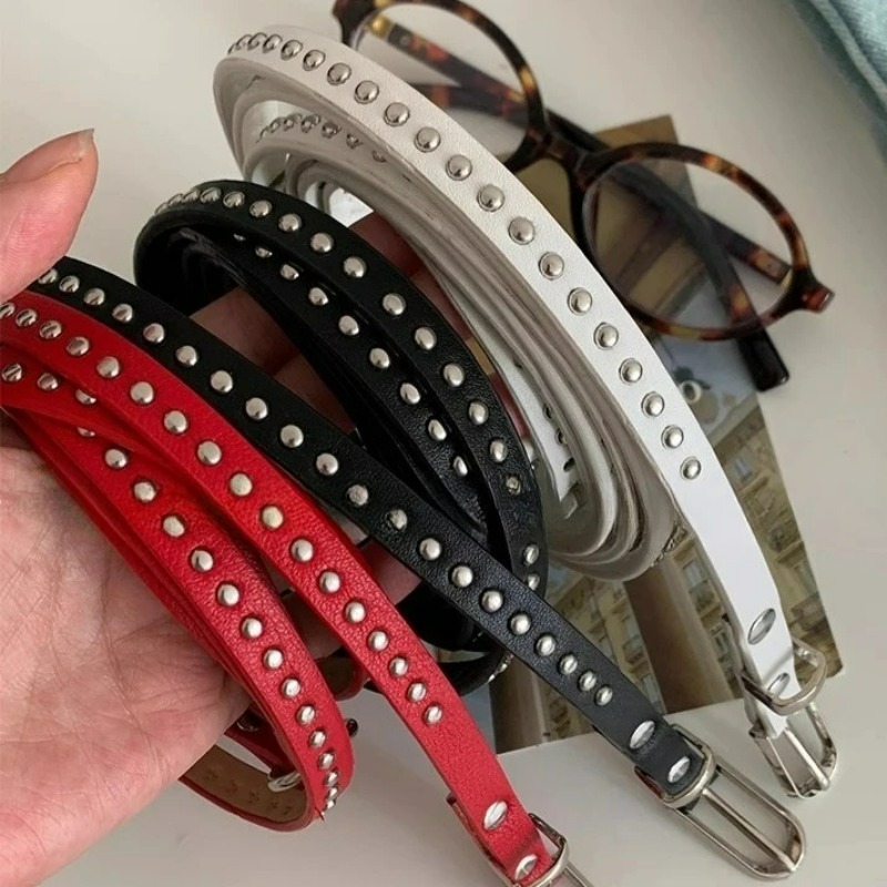 Punk Double Loop Thin Belt Ret - огляд і ціна Leatherwork Eyelets