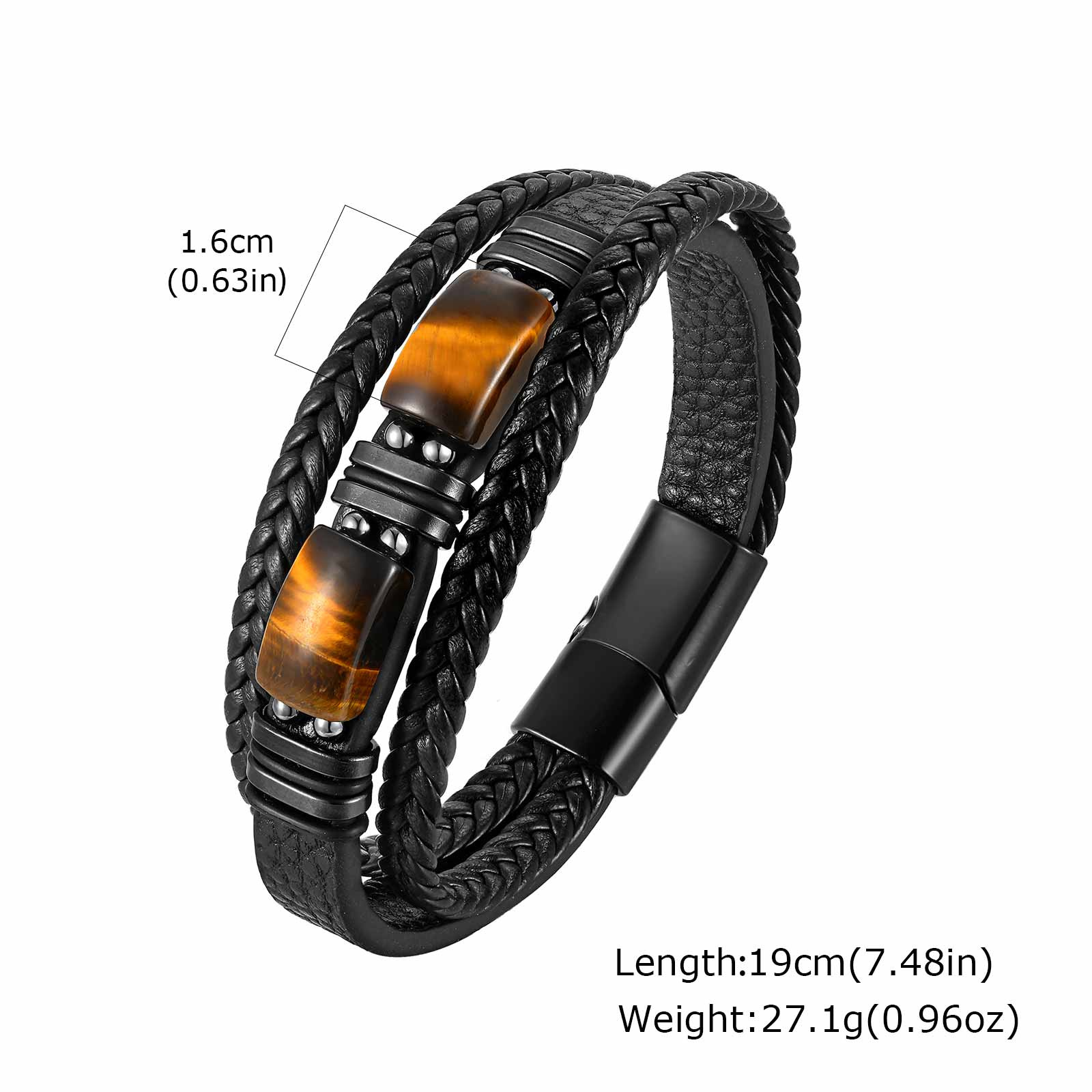 Men Braided Leather Bangle Tig - огляд і ціна Leatherwork Logo