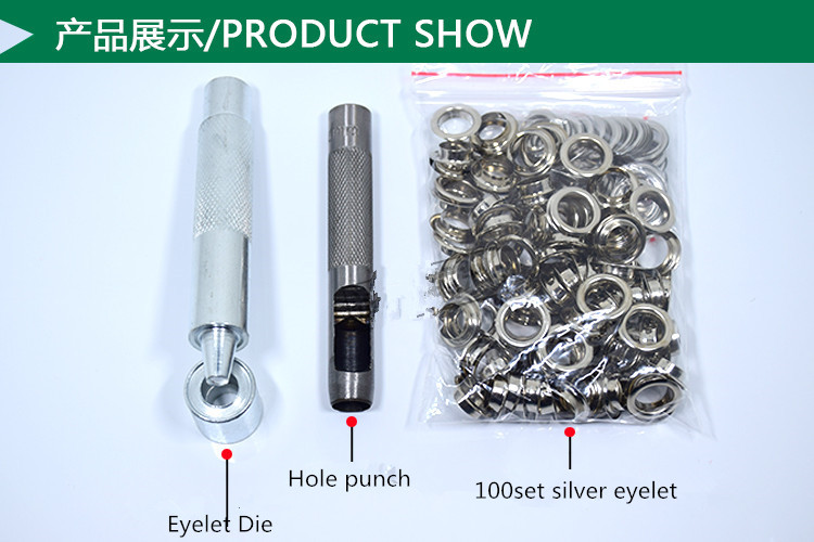 Free Shipping 100 set silver e - огляд і ціна Leatherwork Eyelets