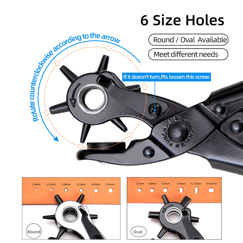 WUTA Revolving Leather Belt Ho - огляд і ціна Leather Punch Revolving