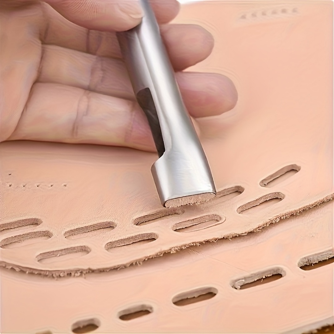 5pcs Leather Oblong Belt Hole  - огляд і ціна Leather Punch Revolving