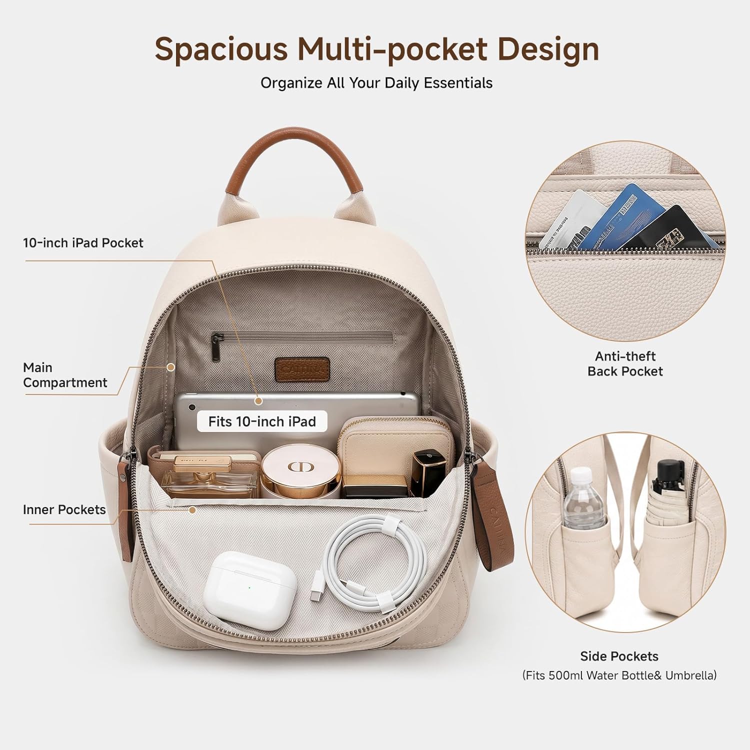 Small Backpack Purse for Women - огляд і ціна Leather Work Rucksack