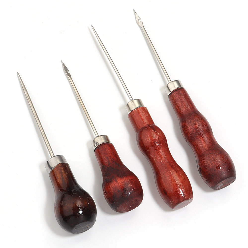 Wooden Handle Awls DIY Leather - огляд і ціна Leatherwork Punching Tool