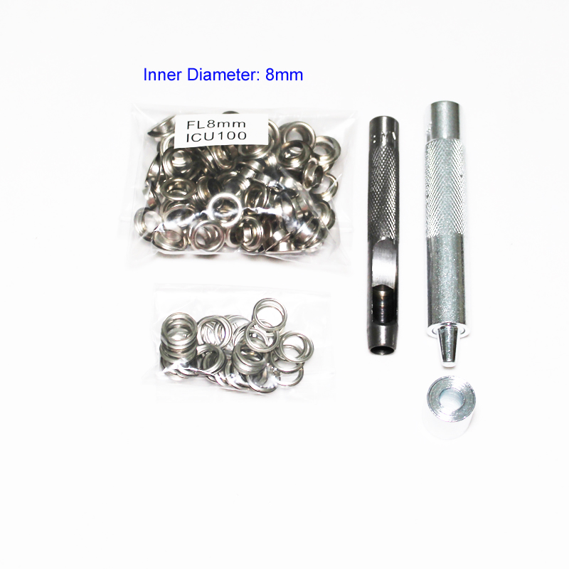 4mm-14mm 100 Set Silver Eyelet - огляд і ціна Leatherwork Eyelets
