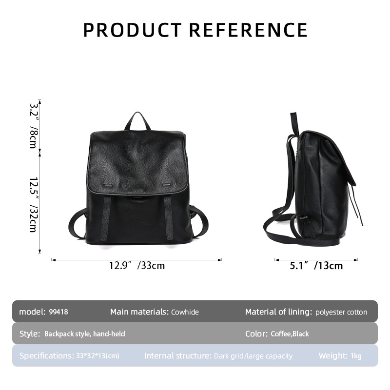 Women Top Grain Cowhide Flap B - огляд і ціна Leather Work Womens Backpack