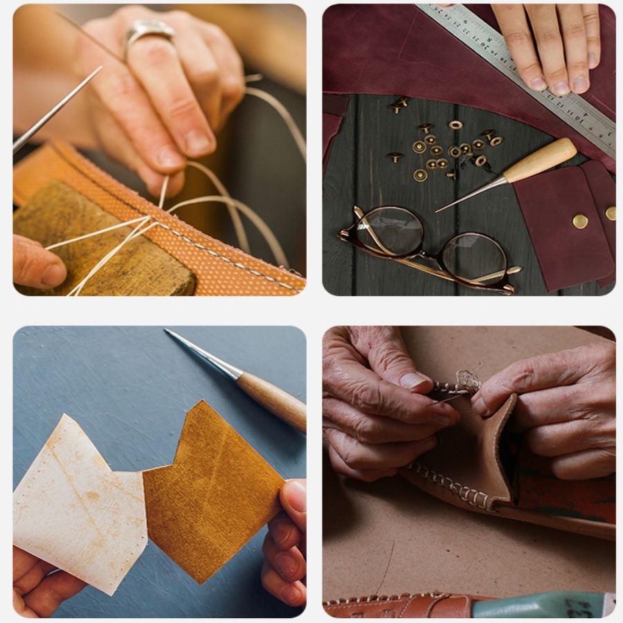 2pcs Leather Hand Stitching Aw - огляд і ціна Leatherwork Punching Tool