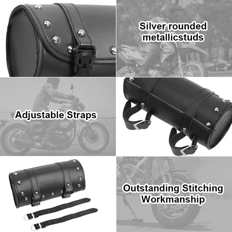 Motorcycle Bags Black Pu Leath - огляд і ціна Leatherwork Roller