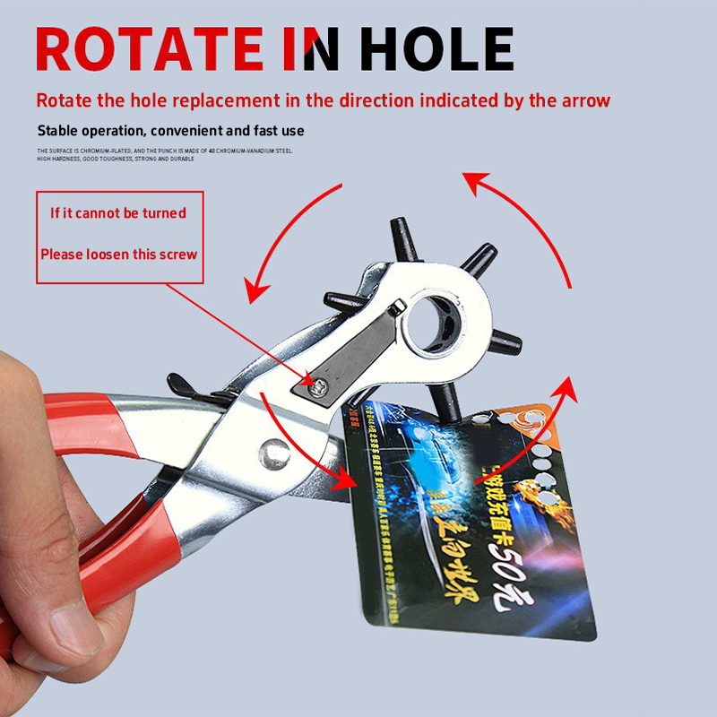 Leather Belt Hole Punch Plier  - огляд і ціна Leather Punch Revolving