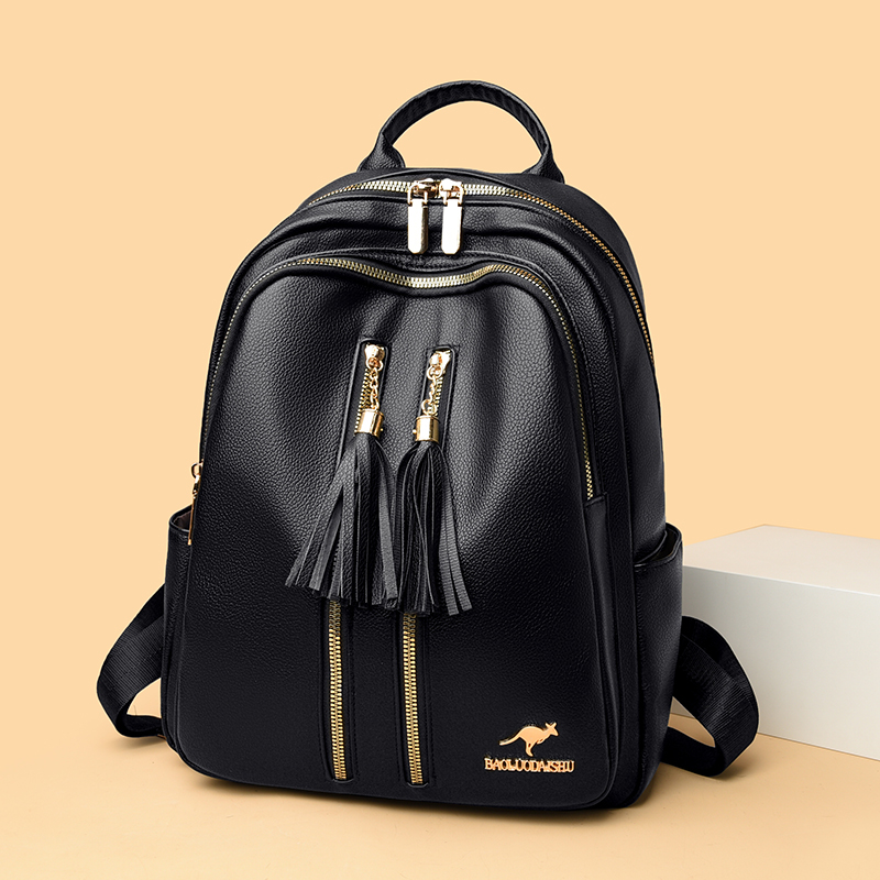 2026 New Fashion Solid Color W - огляд і ціна Leather Work Womens Backpack