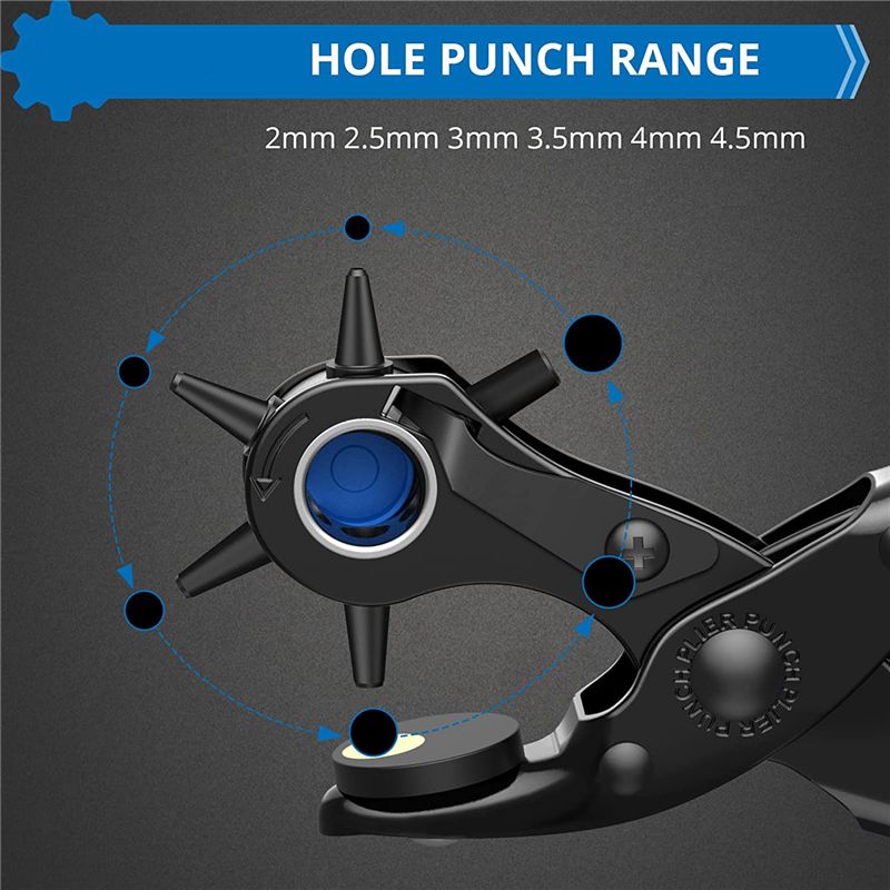 New Belt Hole Puncher for Leat - огляд і ціна Leather Punch Revolving